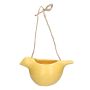 Vogel Hängeampel SAREEN aus Dolomit, gelb, 21,1x11,7x10,5cm