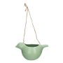Vogel Hängeampel SAREEN aus Dolomit, jadegrün, 21,1x11,7x10,5cm