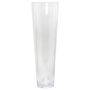 Konische Boden Vase AMNA OCEAN aus Glas, recycelt, klar, 50cm, Ø15cm