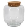 Pfalnzen Terrarium PIKFO, Glas, Korken, Standfuß, recycelt, klar, 20cm, Ø17cm