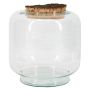 Pfalnzen Terrarium PIKFO, Glas, Korken, Standfuß, recycelt, klar, 20cm, Ø17cm