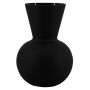 Blumenvase Glas VANTRA, schwarz-matt, 23cm, Ø16cm