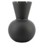 Blumenvase Glas VANTRA, schwarz-matt, 30cm, Ø21cm