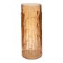 Blumenvase Glas YAINAL mit Muster, orange-klar, 30cm, Ø12cm