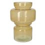 Dekovase EMERENTIA, Glas, recycelt, beige-klar, 25cm, Ø16,5cm