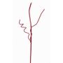 Künstlicher Korkenzieherweide Zweig, AZMIDI, lackrot, 95cm