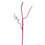 Künstlicher Korkenzieherweide Zweig, AZMIDI, lackrot, 95cm