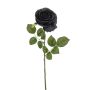 Rose künstlich BRUNETTE, schwarz, 70cm, Ø11cm