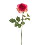 Rose künstlich BRUNETTE, pink-grün, 70cm, Ø11cm