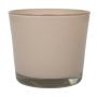 Übertopf aus Glas ALENA, beige, 19cm, Ø19cm