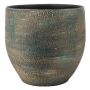 Pflanztopf aus Keramik AETIOS Farbverlauf, blau-gold, 34cm, Ø34cm