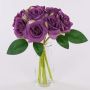 Künstlicher Rosenstrauß GAUTAM, dunkelviolett, 25cm