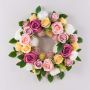 Künstlicher Blumenkranz Rosen WOPUNY, bunt, Ø55cm