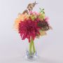 Kunstblumenstrauß Dahlie SAHNY mit Schneeball, pink, 27cm
