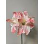 Künstliche Amaryllis SARNUK, weiß-rosa, 80cm