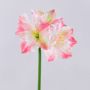 Künstliche Amaryllis SARNUK, weiß-rosa, 80cm