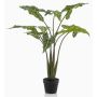 Kunstpflanze Alocasia Sanderiana MUNAY im Dekotopf, grün, 120cm