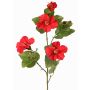Deko Zweig Hibiskus TELSIMA mit Blüten, rot, 80cm