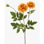 Dekoblume Dahlie NAXOS mit Blüten, orange-gelb, 70cm, Ø10-11cm
