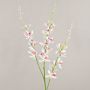 Kunstblumen Zweig Cymbidium Orchidee MONDEGO, weiß-pink, 95cm, Ø4-7cm