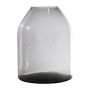 Glas Blumen Vase Glas HELVIA, recycelt, grau-klar, 25cm, Ø19cm
