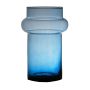 Glasvase JUSTO, recycelt, blau-klar, 25cm, Ø16cm