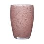Runde Glas Blumenvase HENRY, granit-rot, 20cm, Ø14cm