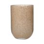 Glas Deko Vase MARISA, granit-sand, 20cm, Ø14cm