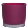 Pflanztopf aus Glas ALENA FROST, magenta matt, 12,5cm, Ø14,5cm