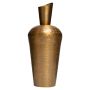 Flasche Metallvase VICTORINO, Struktur, gold, 41cm, Ø16,5cm