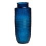 Deko Glasvase MARISELA mit Zierborte, blau-klar, 28cm, Ø15,5cm