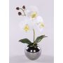 Kunstblume Orchidee Phalaenopsis NAPIRAI, Übertopf, weiß, 30cm