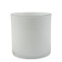 Glas Zylinder für Kerzen SANYA EARTH, weiß, 10cm, Ø10cm