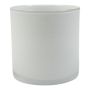 Glas Zylinder für Kerzen SANYA EARTH, weiß, 18cm, Ø18cm