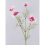 Deko Blumenzweig Schmuckkörbchen PRESTIOSA, weiß-rosa, 75cm, Ø6-11cm