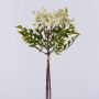 Künstlicher Zweig Vogelbeere ELNATAN im Bund, Früchte, creme-weiß, 30cm
