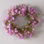 Schleierkraut Kunstpflanze Kranz LITAGO, rosa-violett, Ø20cm