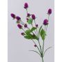 Deko Blumenzweig Kugelamarant THUSNELDA, violett, 70cm, Ø1,5-2,5cm