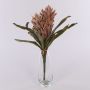 Samt Guzmania Bromelie künstlich WALFRIEDE auf Steckstab, altrosa, 50cm