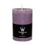 Blockkerze AURORA, mauve, 10cm, Ø6,8cm, 42h - Made in Germany