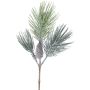 Kunstzweig Pinie SNOLER mit Glitzer, Zapfen, gefroren, grün, 60cm