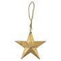 Stern Hänger DORANA aus Metall, Aufhängeseil, gold, Ø15cm