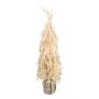 Deko Gras Pampasgras Weihnachtsbaum MOLFI im Jutesack, Rispen, creme, 80cm