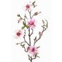 Magnolienzweig künstlich MARGA, rosa-pink, 80cm, Ø7-8cm