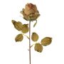 Kunstblume Rose GROLK, Trockenoptik, grün-braun, 45cm, Ø6cm