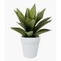 Kunst Sukkulente Drachenbaum-Agave DESIREE im Terracotta Topf, grün, 30cm, Ø25cm