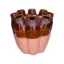 Keramikvase WIKTORIA mit 8 Öffnungen, lila-braun-rosa, 28cm, Ø29cm
