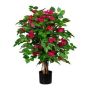 Kunstbaum Bougainvillea WINDEF mit Blüten, Naturstamm, crossdoor, cerise, 100cm