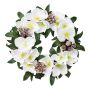 Blumenkranz Deko Christrose FOGRA, Zapfen, weiß, Ø30cm