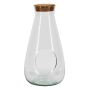 Glas Terrarium ALVYS mit Korken, recycelt, klar, 27cm, Ø14cm